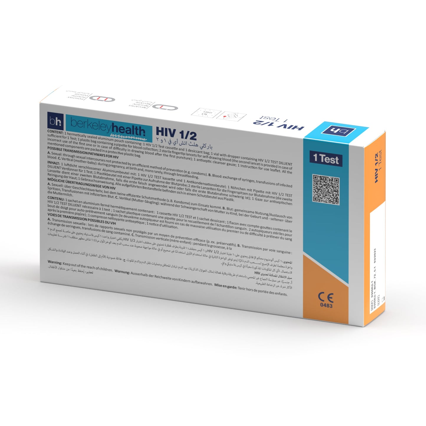 berkeleyhealth HIV 1-2 Rapid test (Self Testing Use)